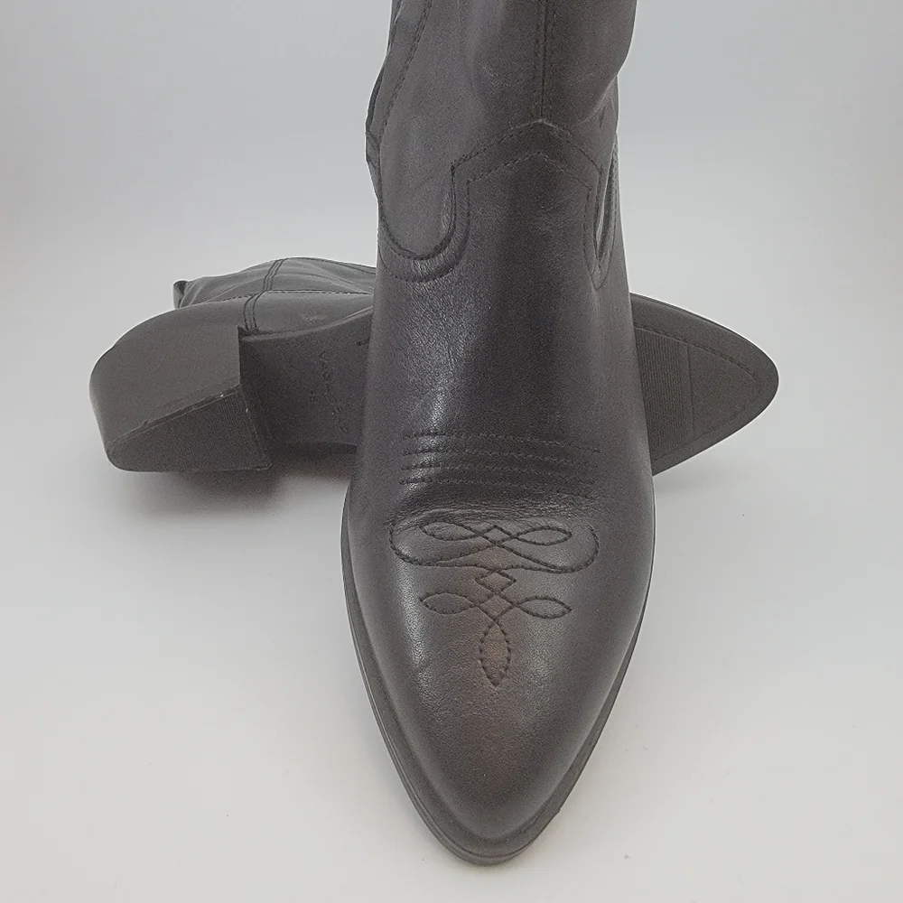 Vagabond Shoemakers Emily Western Booties Black Leather - Excellent Condition - Picture 2 of 10